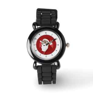 Black Santa Claus Cartoon Armbanduhr