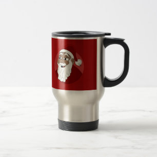 Black Santa Claus Cartoon Reisebecher