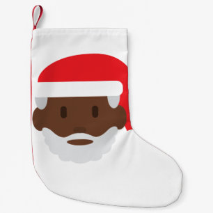 Black Santa Claus Emoji Weihnachten Strumpf Kleiner Weihnachtsstrumpf