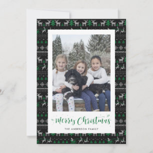 Black Santa Claus Foto Weihnachtskarten Feiertagskarte