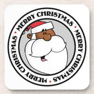 Black Santa Claus Getränkeuntersetzer