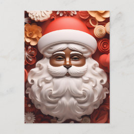 Black Santa Claus King Christmas Melanin Xmas Feiertagspostkarte