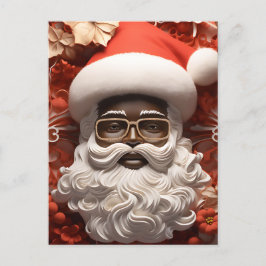 Black Santa Claus King Christmas Melanin Xmas Feiertagspostkarte
