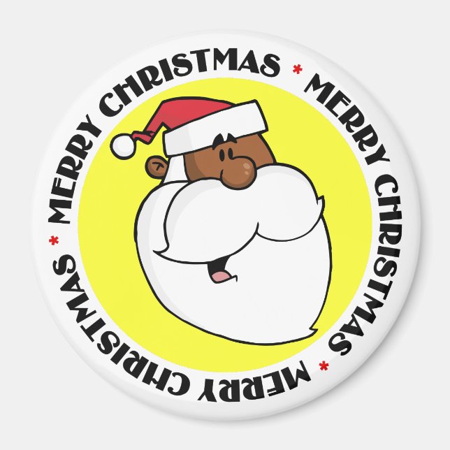 Black Santa Claus Magnet (Vorne)