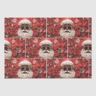 Black Santa Claus Melanin Weihnachten 3D St. Nick Seidenpapier