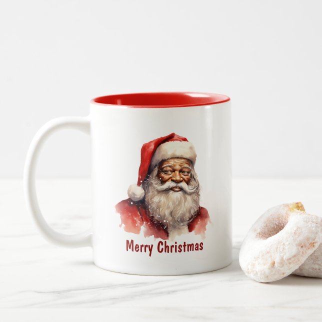 Black Santa Coffee Tasse (Mit Donut)