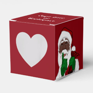 Black Santa Geschenkboxen personalisieren Weihnach Geschenkschachtel