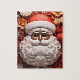 Black Santa Melanin Christmas King Bruh Saint Nick Puzzle