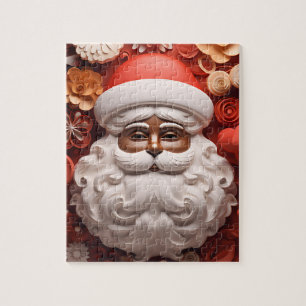 Black Santa Melanin Christmas King Bruh Saint Nick Puzzle