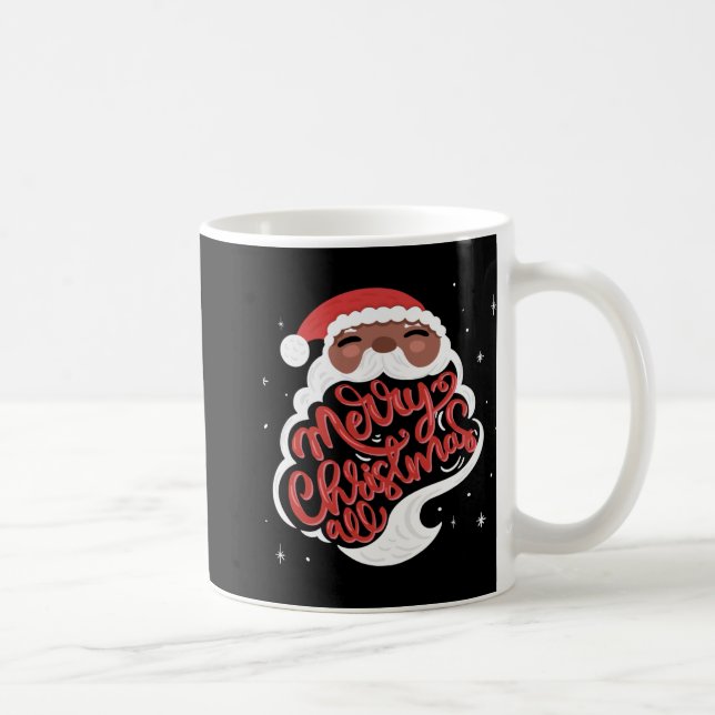 Black Santa Merry Christmas All Toddler T Shirt  Kaffeetasse (Rechts)