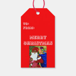 Black Santa Personalisierte Geschenketiketten - We Geschenkanhänger