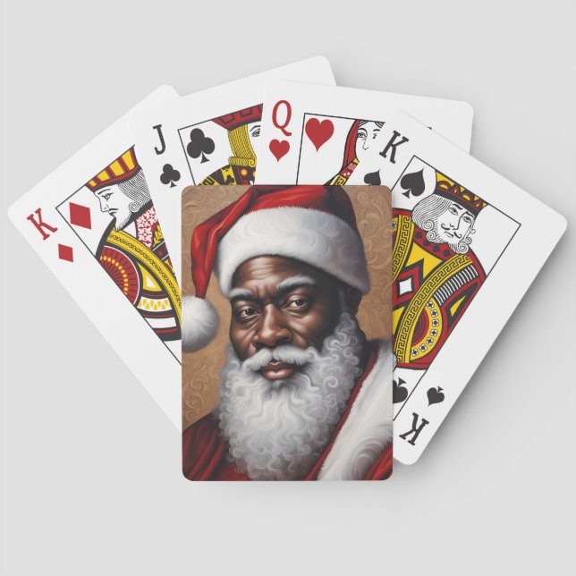 Black Santa Playing Cards | Poker, Spades Cards Spielkarten (Rückseite)