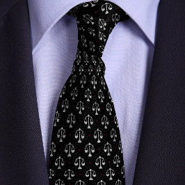 Black Scales of Justice Lawyer Krawatte