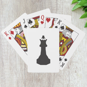Black Schach Piece Playing Cards Spielkarten
