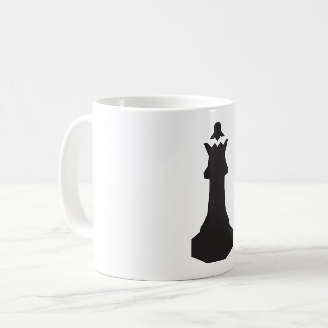 Black Schach Piece Tasse (Vorderseite Links)