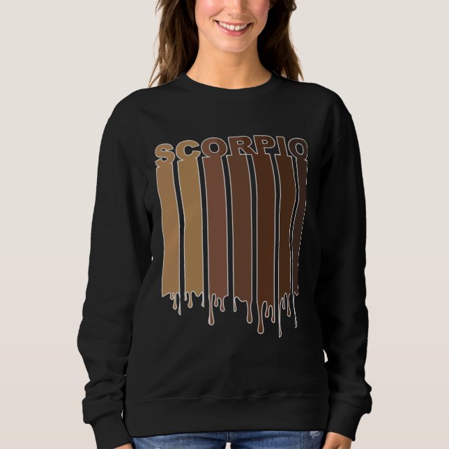 Black Scorpio Zodiac Sign African American Scorpio Sweatshirt (Vorderseite)
