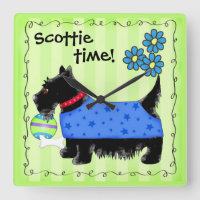 Black Scottie Terrier Dog Personalisiert Green