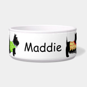 Black Scottie Terrier Dogs Name Personalisiert Napf