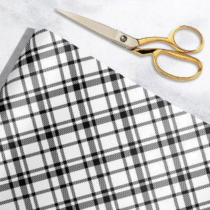 Black Scottish Tartan Kariert Holiday Geschenkpapier