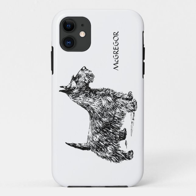 Black Scottish Terrier Dog Breed Custom Case-Mate iPhone Hülle (Rückseite)
