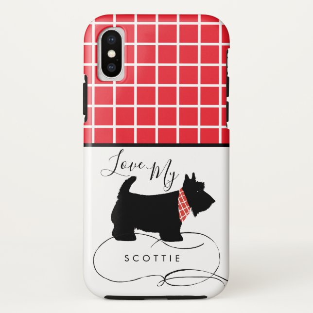 Black Scottish Terrier Dog Liebe My Scottie Case-Mate iPhone Hülle (Rückseite)