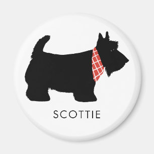 Black Scottish Terrier Dog Name Magnet