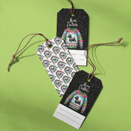 Black Scotty Hund Ugly Weihnachtssüßer Geschenkanhänger