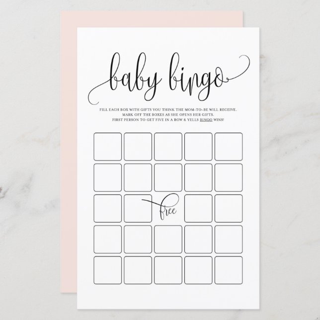 Black Script Baby Bingo Showspiel (Vorne/Hinten)
