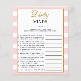 Black Script Dirty Mind Riddles Bridal Shower Game Flyer