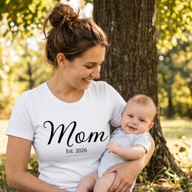 Black Script Established Mom T-Shirt (Von Creator hochgeladen)