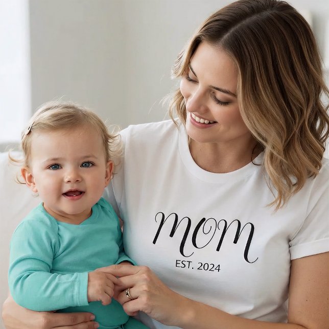 Black Script Established Mom T-Shirt (Von Creator hochgeladen)