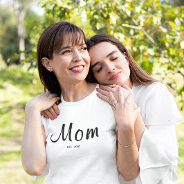Black Script Established Mom T-Shirt