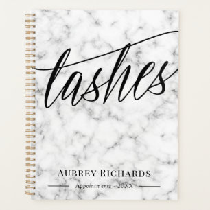 Black Script & Marble Lashes Planer