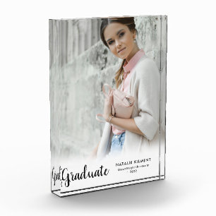 Black Script Moderner Graduate Abschluss Fotoblock