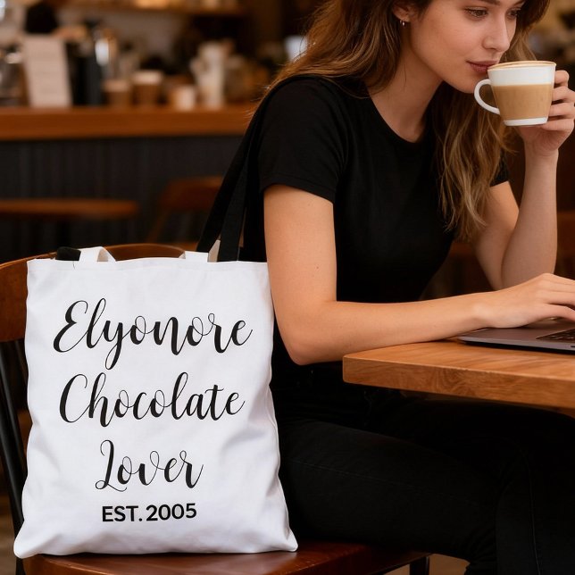 Black Script Name Established Chocolate Lover (Von Creator hochgeladen)