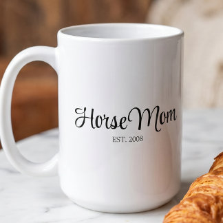 Black Script Pferdemutter Gegründet Kaffeetasse