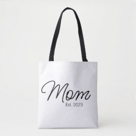 Black Script Typography Established Mom