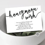 Black Script, Wedding Honeymoon Wish Fund Begleitkarte<br><div class="desc">Das ist das rustikale Skript,  die Hochzeitskarte. Sie können die Schriftart-Farben ändern und Ihre Hochzeitsdetails in den entsprechenden Schriftart / Buchstaben hinzufügen. #TeeshaDerrick</div>
