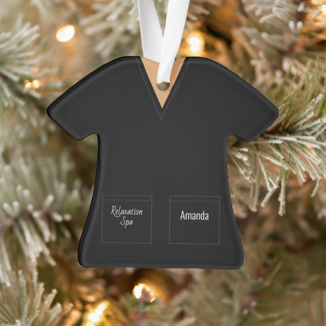 Black Scrubs Profession Ornament (Baum)
