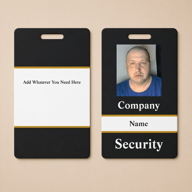 Black Security-ID-Abzeichen Ausweis (Von Creator hochgeladen)
