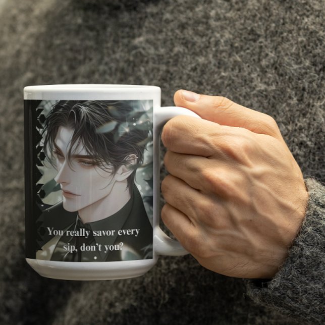 Black Seductive Anime Character eifersüchtig Kaffeetasse (Von Creator hochgeladen)