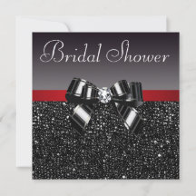 Black Sequins Diamond Bow Red Brautparty