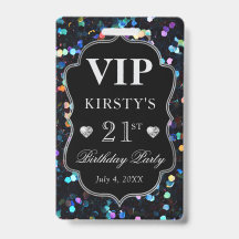 Black Sequins Glitzer Vintag Frame Birthday VIP