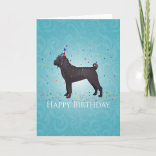 Black Shar Pei Birthday Design Brettcard Karte