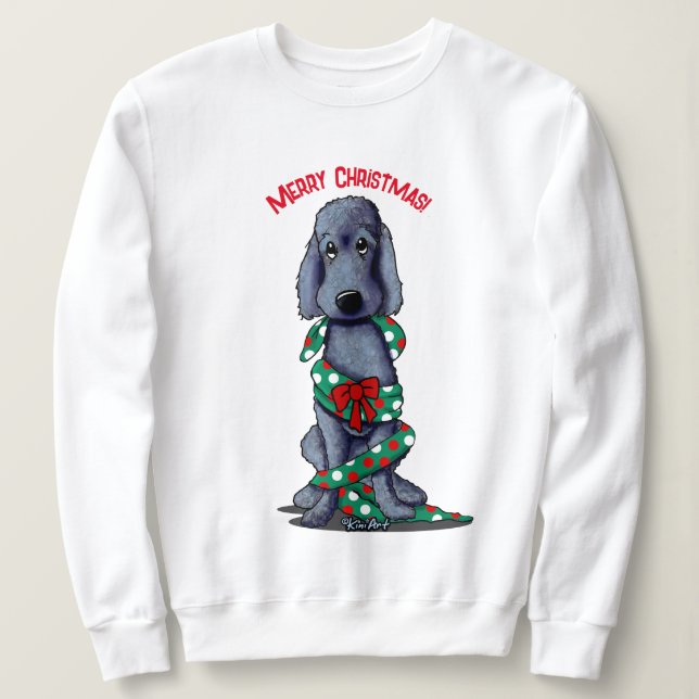 Black Shaved Goldendoodle Plus Size Sweatshirt (Design vorne)