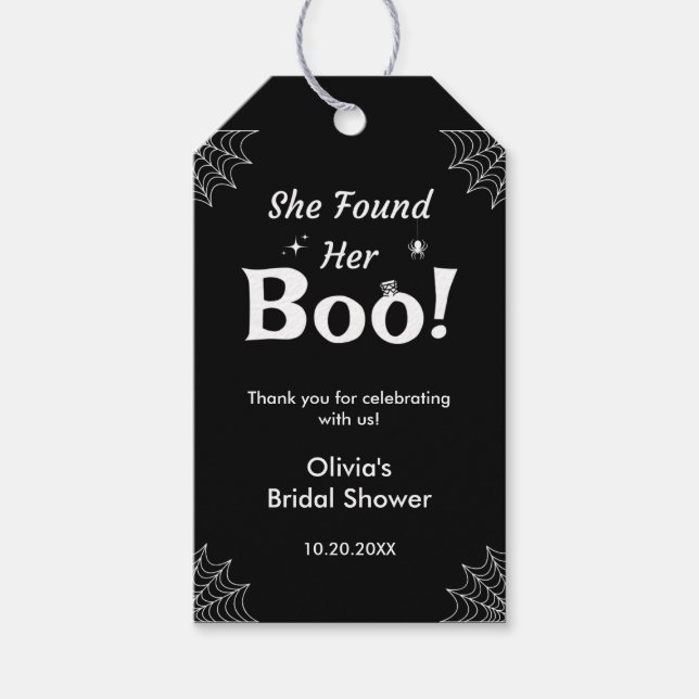 Black She fand ihr kobales Halloween-Brautparty Geschenkanhänger (Vorderseite)