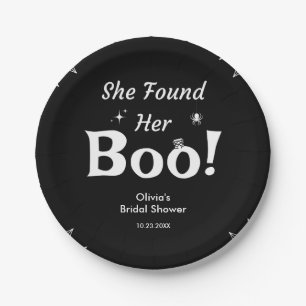 Black She fand ihr kobales Halloween-Brautparty Pappteller