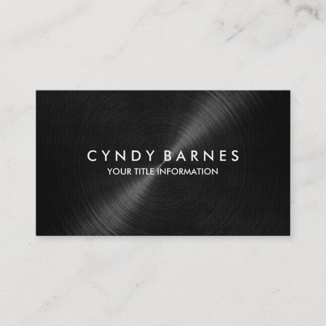 Black Sheen Business Card Visitenkarte (Vorderseite)