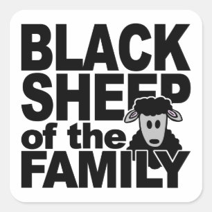 BLACK SHEEP-Aufkleber Quadratischer Aufkleber