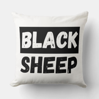 Black Sheep Bold Distressed Rebel Streetwear Art Kissen